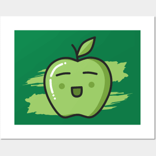 Cute Green Apple Posters and Art